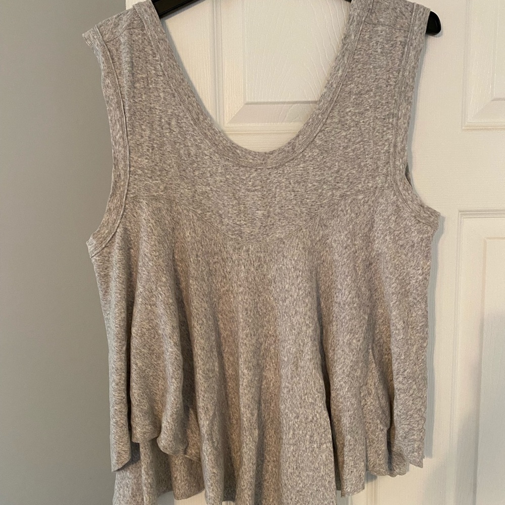 Oversized grey tank top